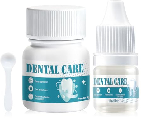Teeth Repair Kit, Temporary Tooth Filling Kit, Filling Kit for Teeth Lost Fillings or Securing Loose Caps, Crowns or Inlays