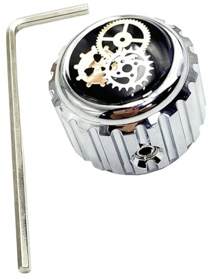 1Pc Metal Gear Knobs with Hole Electric Bass Guitar Volumes Tone Control Knob Potentiometer Knobs Guitar Bass Part Potentiometer Control Knobs