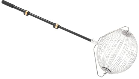 TARSHYRY Ovandel Av Pekannötplockare, Nötsamlare i Rostfritt Stål, Teleskopisk Fruktsamlare med EVA-handtag för Tennisbollar, Valnötter, äpplen, Dadlar