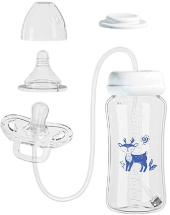 Biberon Neonatis Mani Libere - 300ml 3 In1 Biberon Neonato Anti Colica | Biberons Regolabile Con Cannuccia Tettarella, Biberons Antiscivolo Supporto Ciuccio Mani Libere Per Bambine & Bambini
