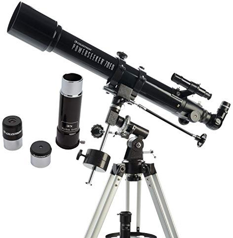Celestron 21037 PowerSeeker 70EQ Refractor Telescope, Black