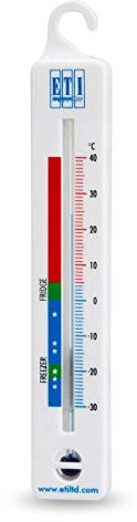 vertical fridge or freezer thermometer