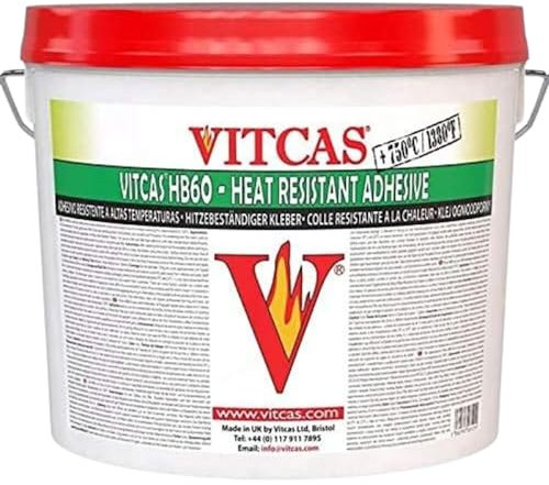 VITCAS 20kg HB60-Heat Resistant Adhesive-Dry Powder-Indoor and Outdoor-Excellent Adhesion-Heat resistant up to 750 degree Celsius