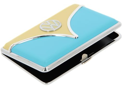 Polyflame Brisa VW Collection - Estuche para Tarjetas de Visita Volkswagen con Frente Elegante de T1 Bus 10,8 cm (Crema y Azul)