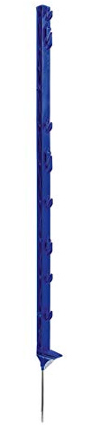 AKO 5X Kunststoffpfahl Titan Plus m.Trittverstärkung, 110 cm, blau - Länge über Grund: 90cm - Schafe, Rinder, Wildabwehr