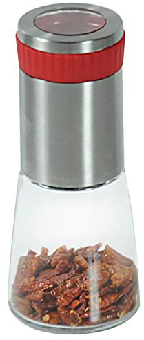 Kesper Chilimühle, Mühle, Silber, Edelstahl, Glas, Manuell, Gewürzmühle