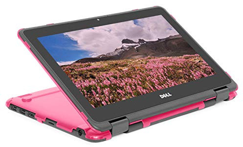 mCover Funda Compatible con DELL Chromebook 3120/3100 / 3110 de 11.6 Pulgadas 2 en 1 de la Serie educativa Solo para portátiles (no Compatible con ningún Otro Modelo de DELL) Rosa