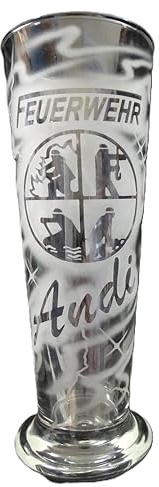 Biertulpe Altbiertulpe 0,3 l mit Gravur Feuerwehr Feuerwehrlogo und Name personalisiert Pils Glas Bierglas Kölschglas individuell Geschenk Biertrinker freiwillige Jugendfeuerwehr Berufsfeuerwehr FFW