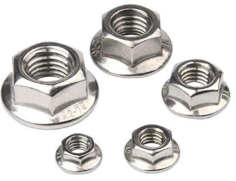 Edelstahl-Flansch-Kontermutter, rutschfeste Kontermutter mit Sechskantmuster und Pad-Schraubverschluss M3M4M5M6M8M10M12-M20 * 1 * 304 Material