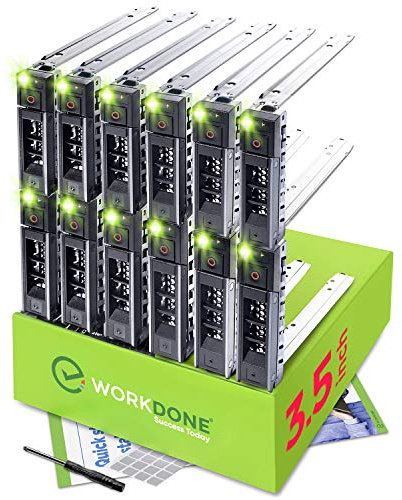 WORKDONE 12-Pack 3.5 Caddy kompatibel mit Dell PowerEdge 17-14 Gen WH5D2