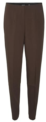 VERO MODA Damen Vmsandy Hr Tapered Pant Noos Karottenhose, Coffee Bean, XS EU