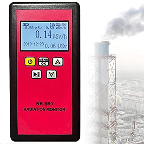 Geiger Counter,Rivelatore di Radiazioni Nucleari,Tester a Raggi X Beta Gamma,Rivelatore Radioattivo,Dosimetro Personale Marmo Detector Meter Dosimetro Portatile,NR-950