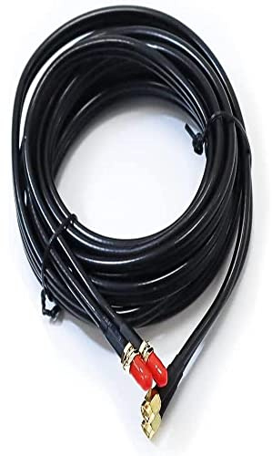 Smedz 5m Twin SMA 4G/5G LTE Antennenverlängerungskabel SMA Stecker auf SMA Buchse RF195 Low Signal Loss - Schwarz, 5 Meter
