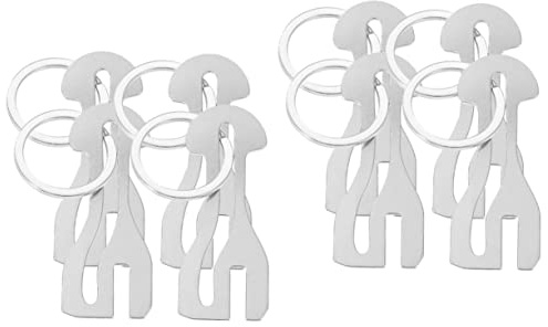 STOBOK Shopping Trolley Token Keychain Set Metal Tokens with Removable Key Ring for Grocery Cart Release and Key Decoration