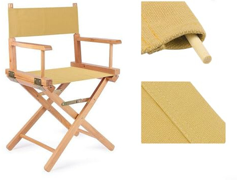 RANRAO Stuhl-Ersatz-Leinwand, waschbare Stuhl-Sitzbezüge, lässiger Regiestuhl, Ersatzbezug aus Segeltuch, Hocker-Schutz für Zuhause, Garten, Club-Stühle (Khaki)