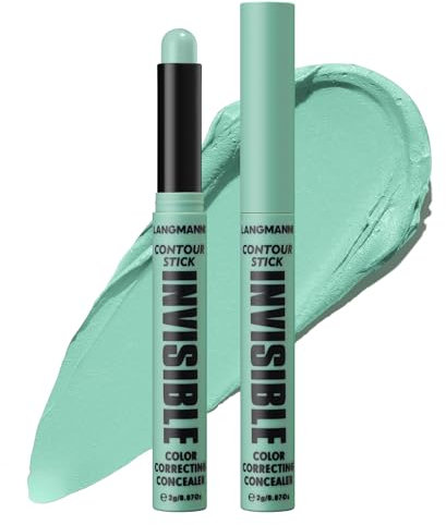 Stick crème contour, Mat Bâton bronzant, Maquillage en bâton pour modeler les contours du visage, Facile à estomper et lisse, Résistant à l'eau Longue durée Cache-cernes bâton bronzant #02 Vert