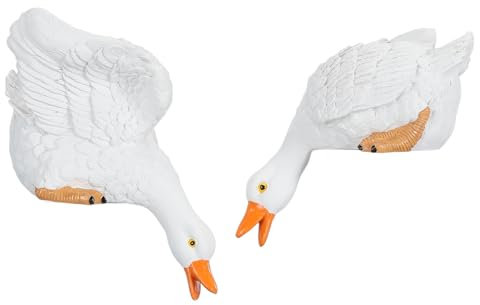 Decorazione Da Anatra Da Giardino in Resina Sintetica Dipinta a Mano, Decorazione Da Giardino Decorazione Da Giardino per Esterni Decorazione Da Giardino Invernale Figura Da Giardino