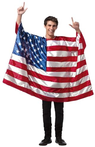 Zghhc 1-teiliges Amerika-flaggen-kostüm, Tragbares Amerikanisches Flaggen-kostüm, Usa-flaggen-kostüm, Outfits, Patriotisches Kostüm Für Den Unabhängigkeitstag 4. Juli