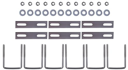 TIOMIOSEA Bügelschraube Quadratische U Bolzen U-Schrauben Schellen M8*40 * 100 mm 6 Stück, Kohlenstoffstahl mit Rahmenplatte und Unterlegscheiben für Abschleppen von Autos Schiffen Reparatur