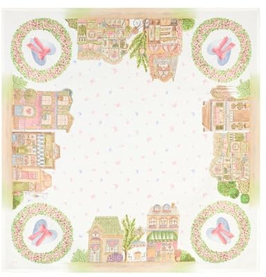 Nuvole di Stoffa Centrotavola quadrato in cotone La Vie en Rose Shabby Chic 100x100 cm