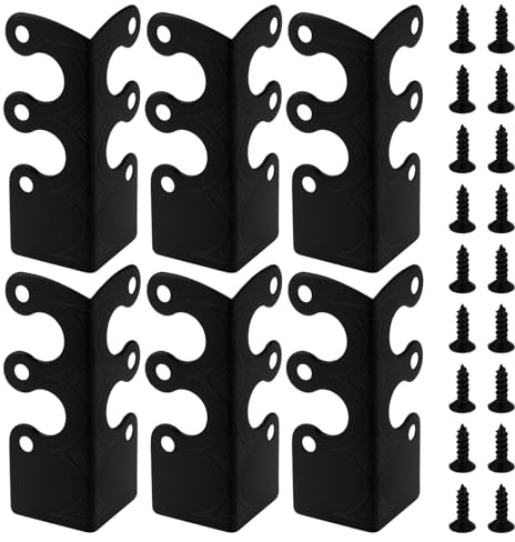 LT Easiyl 12 Stück Eckenschutz aus Metall Fußleistenschutz mit Schrauben für Möbel Wohnzimmer Büro Und Schmuck Geschenkboxen Verpackung 4,8 X 2,9 X 2,1 Cm Schwarz