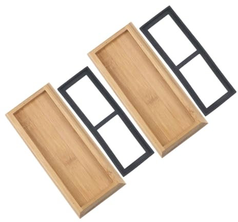 LABRIMP 2 Juegos Soporte Antideslizante Piedra de Afilar de Bambú de Unidades Estable y Duradera Afilar y Herramientas de Cocina