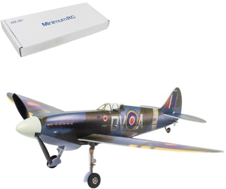 Avion RC, MK XV 2.4G 5 canaux multi-protocole MinimumRC modèle Spitfire à voilure fixe, pour les amateurs débutants (kit version unique)