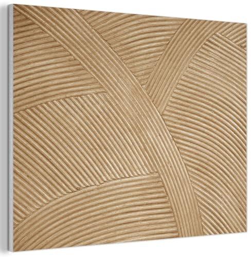 MuchoWow© Filz Bild als Akustikpaneele Schlafzimmer Bilder Wand Deko | 70x50 cm - Wohnzimmer Modern Wanddeko Schallschutz Akustikbild Abosrber Struktur - Natur - Kunst - Rattan
