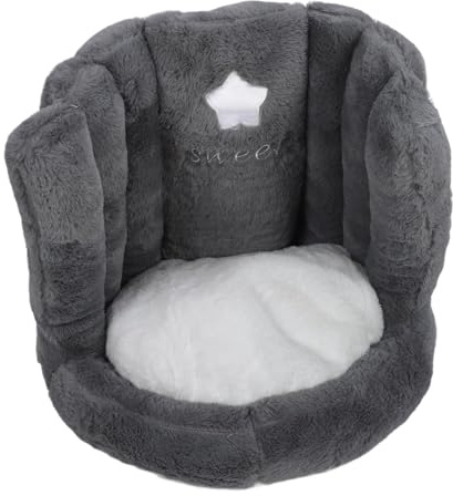 AKLOSIPY Cómodo Cojín de Silla de Piso con Apoyo Trasero: Almohada No Deslizante para el Hogar, la Oficina y los Niños en Azul (Gray)