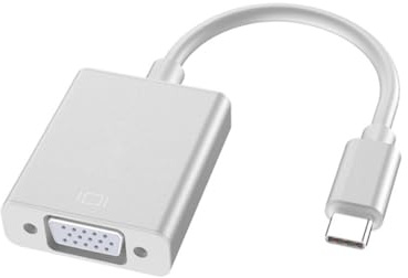 Tofficu Adaptateur USB-c vers Vga Femelle USB Type-c Câble pour Ordinateur Portable Argenté Compatible PC