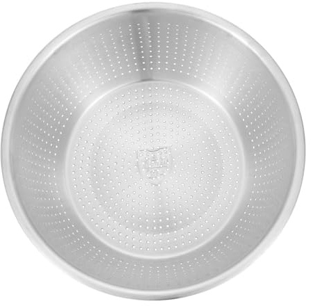 Angoily Bassine en Acier Inoxydable 304 de 26 CM – Passoire Perforée Multifonction pour Égoutter Légumes Fruits et Pâtes – Bol D’Égouttage Profond pour Usage Domestique Cuisine Familiale