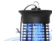 Lámpara Antimosquitos Eléctrica Exterior e Interior, Matamosquitos Eléctrico con Cable Luz LED para Jardín, Casa y Camping