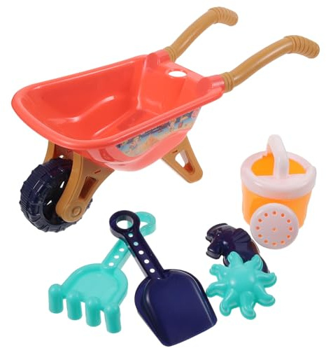 SOPOTUTU Set da Gioco da Spiaggia 6 Pezzi, Giocattolo di Sabbia Colorato in Plastica Sicura, Leggero e Portatile per Attività Estive All’aperto Colore Casuale
