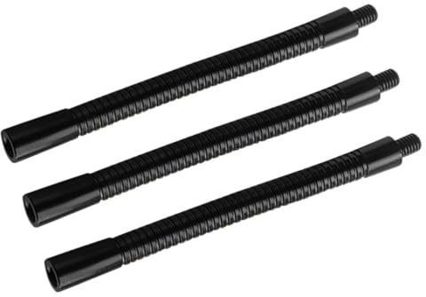 BATHVEVE Set 3 Pezzi Asta per Microfono da Tavolo in Lega Nera, Supporto Versatile Compatibile Fotocamere, per Studio e Live Streaming