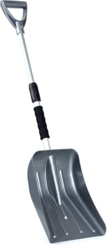 EDA - Pelle à Neige Télescopique - Longueur 77 à 98 cm - Poignée Ergonomique - Stockage et Déneigement Faciles - 25 x 98 x 6,5 cm