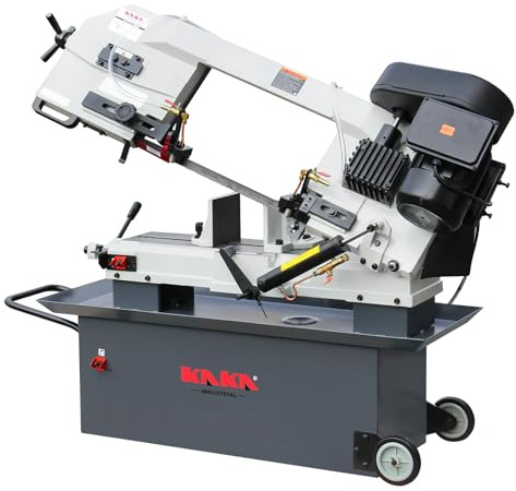 KAKA INDUSTRIAL Metal Horizontal Band Saw, 9 Inch/228mm Rectangular Cutting Capacity Metal Cutting Band Saw,4-Speed Dual Voltage Hydraulic Feed and Coolant System​ 115V/230V BS-912B