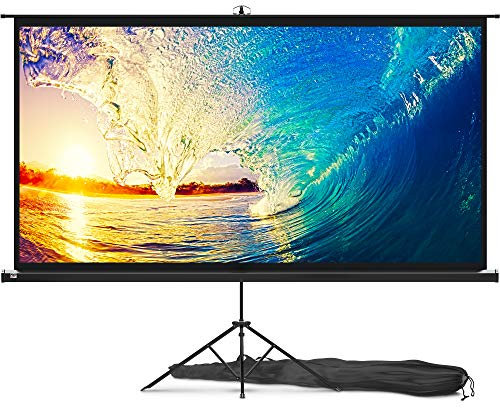 Telo Proiettore 100 Pollici - Porta il Cinema a Casa Tua con Questo Schermo per Proiettore - Regolabile da 4:3 a 16:9 Telo per Proiettore Portatile per Interni ed Esterni
