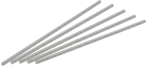 sourcing map 15Stk. volles Gewinde Stab 304 rostfreier Stahl rechtes Gewinde M3-0,5 Gewindesteigung M3 x 100mm