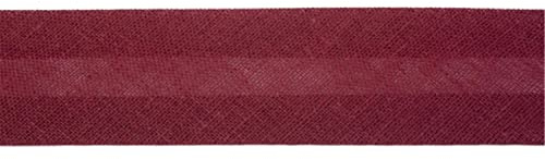 Jajasio Baumwoll Schrägband 19mm breit in 24 Farben, Einfassband Baumwolle Nahtband 10 ? dunkelrot