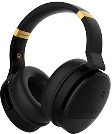 Lmminer Écouteurs Supra-Auriculaires sans Fil Bluetooth 5.0 avec Micro ANC Casques Pliables À Suppression Active du Bruit, Oreillettes Stéréo Hi-FI À Basses Profondes Et Douces,d'or