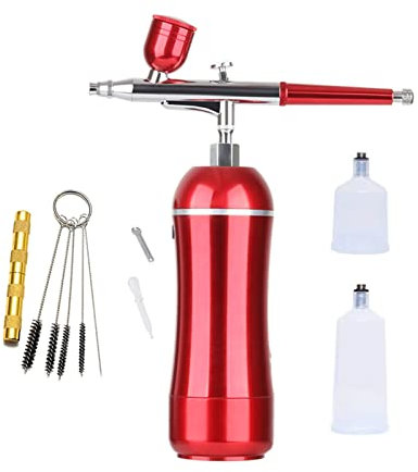 Samnuerly Paint spray gun Cordless Airbrush Kit High Compressor Large Air Flow Dual Action spray gun for Art Model Body Paint Artist Makeup Nail Sand Blaster Gun Kit (Color : Part 7)