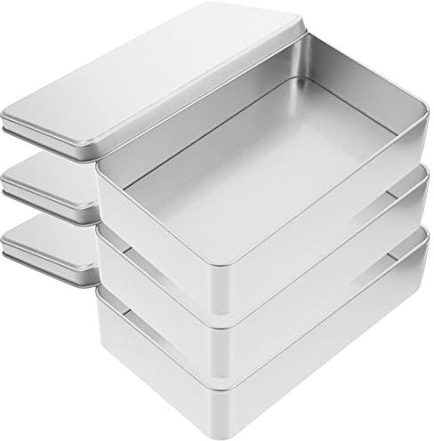 Alipis Lot de 3 grandes boîtes en fer blanc - Boîte à bonbons, boîtes en tôle avec couvercle, boîte cadeau en tôle, rangement, boîte en métal, boîte cadeau pour café - Boîte vide
