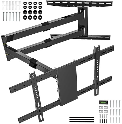 1200mm Wandabstand, Tv Wandhalterung, Langer Schwenkarm, Neigen, Schwenken, Rotieren, Ausziehen, 32-80 Zoll LCD/LED/OLED Fernseher 50 kg Tragkraft VESA 600x400mm Tv-Halterung | Rotieren, Ausziehen, 32-80 Zoll LCD/LED/OLED Fernseher 50 kg Tragkraft VESA 600x400mm Tv-Halterung