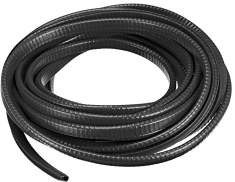 sourcing map U-Kanal-Kantenverkleidung, 6 m Länge, Gummidichtung, Kantenschutz, passend für 1–2,5 mm Kanten, (B x H), Schwarz