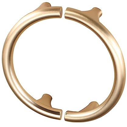 glrovazas Half Circle Drawer Pulls 2Pcs Circular Recessed Sliding Door Handles Round Flush Finger Pulls Cabinet Pulls Half Round Semi Circle Zinc Alloy Drawer Pull (Large)
