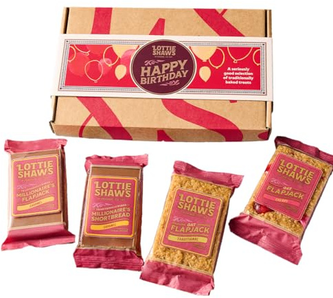 Lottie Shaw's - Happy Birthday Baked Treats Letterbox | Flapjacks, Shortbread & Biscuits, Yorkshire Bakery