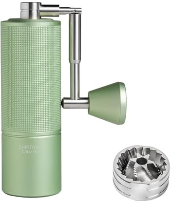 TIMEMORE Chestnut C3 ESP Pro - Molinillo de café manual con ajuste preciso del grado de molienda, acero inoxidable y mecanismo cónico, mango plegable, recipiente para granos de 25 g, color verde