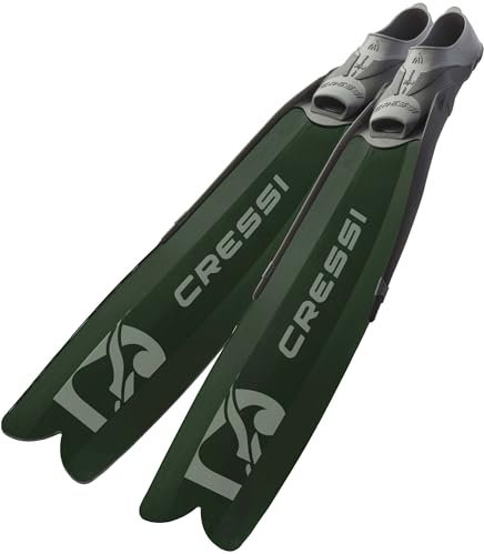 CRESSI Gara Modular Boost Fins Green - Lange Flossen Ideal für fortgeschrittene Apnoe und Speerfischen, Grün/Schwarz, 46/47, Unisex Erwachsene