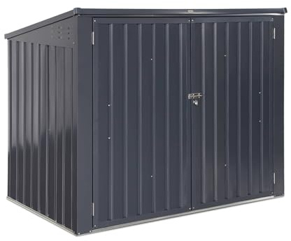 sweeek - Cache poubelle double couleur gris anthracite. 1.75m²