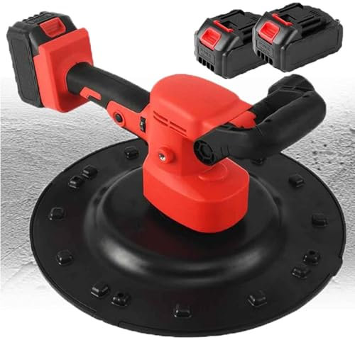 Truelle à béton électrique avec Tige de mélange, malaxeur à béton à Batterie, truelle à Mastic de Ciment, mortier de plâtre sans Fil 80-200 TR/Min, Machine de Polissage de lissage des Murs, contrôle